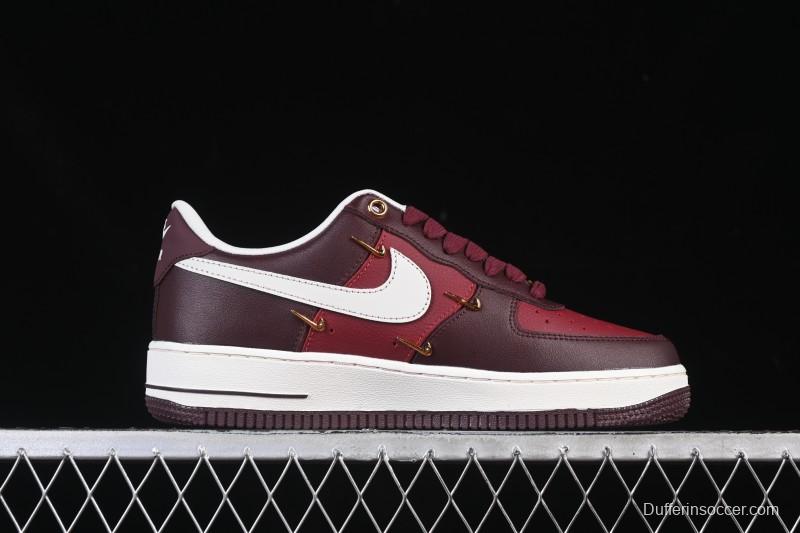 Nike Air Force 1'07 Low Casual Sneakers with Full-Length Air Cushion - IR0485-611