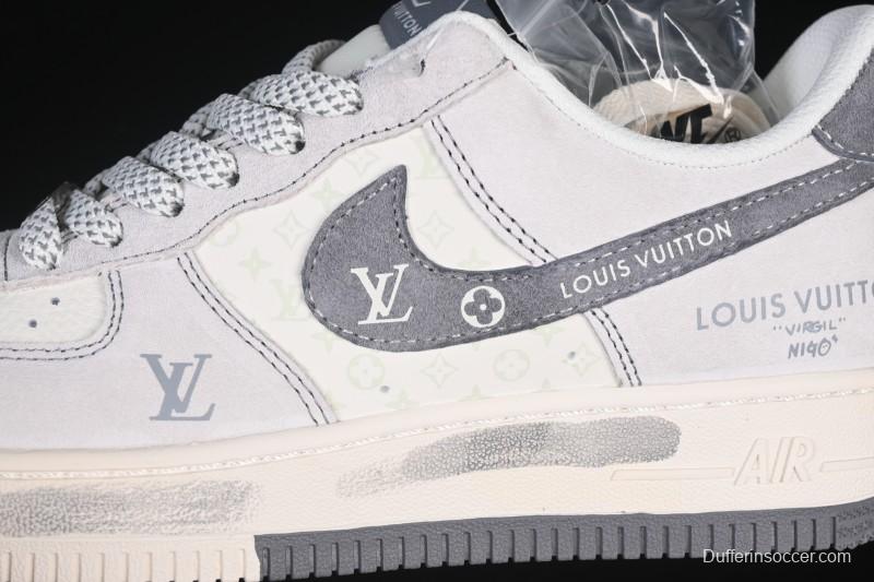 Nike Air Force 1'07 Low LV Collaboration Dual-Tone Gray Graffiti Casual Sneakers - CX5050-Y07