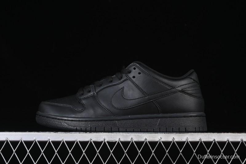 Nike SB Dunk Low Pro ISO Triple Black Skate Shoes - FJ1674-001