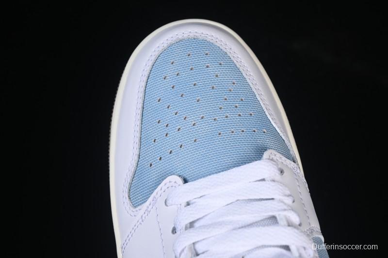 Nike Air Jordan 1 Low Denim Worn Blue Retro Basketball Shoes - HQ2004-400