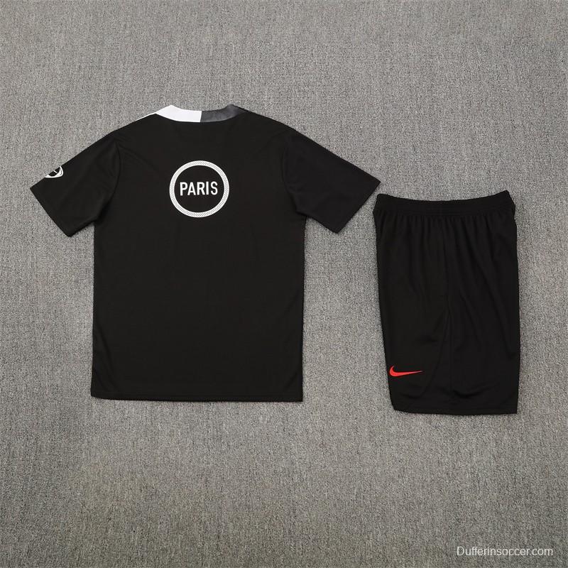 25/26 PSG Black T90 with XS Short Sleeve+Soccer Shorts