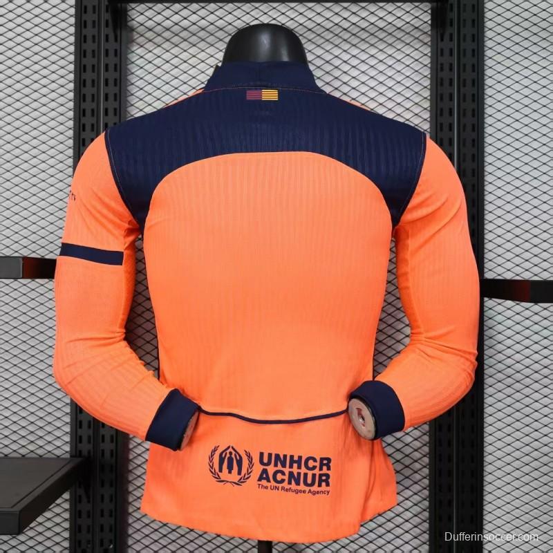 Player Version 25/26 Barcelona Third Long Sleeve Jersey