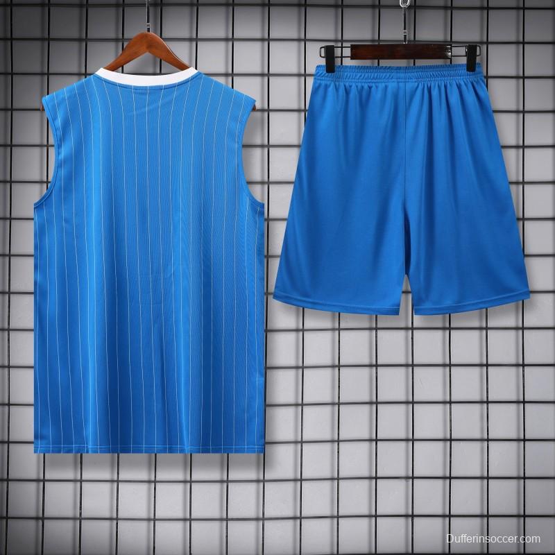 25/26 Real Madrid Adidas Original Blue Vest Jersey+Shorts