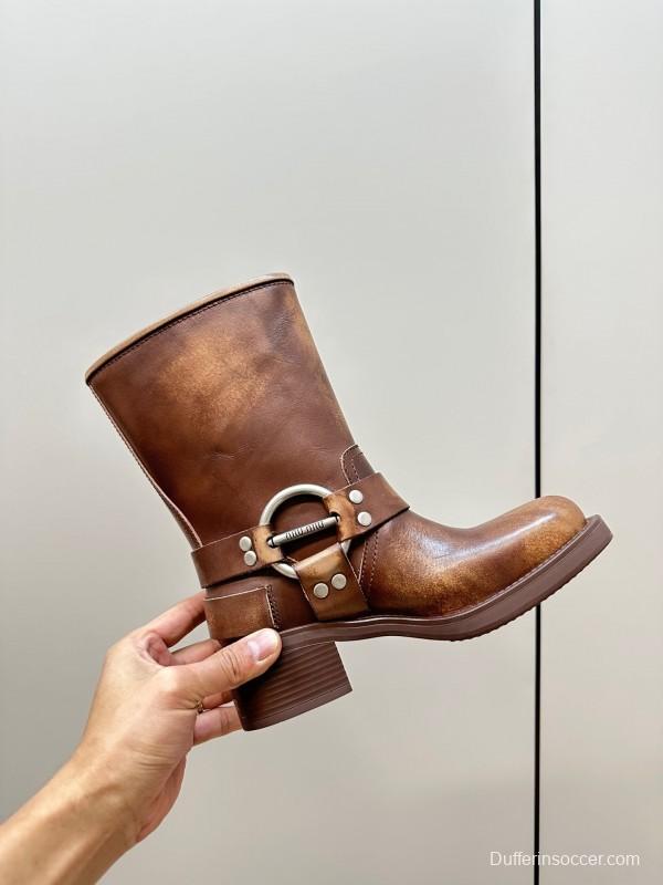 Miu Miu Fall/Winter 2025 Limited Edition Punk Style Martin Boots - LY00500