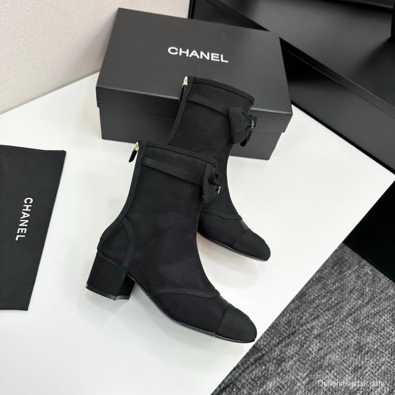 Chanel 2025 SS Classic Bow Ankle Boots - LY00