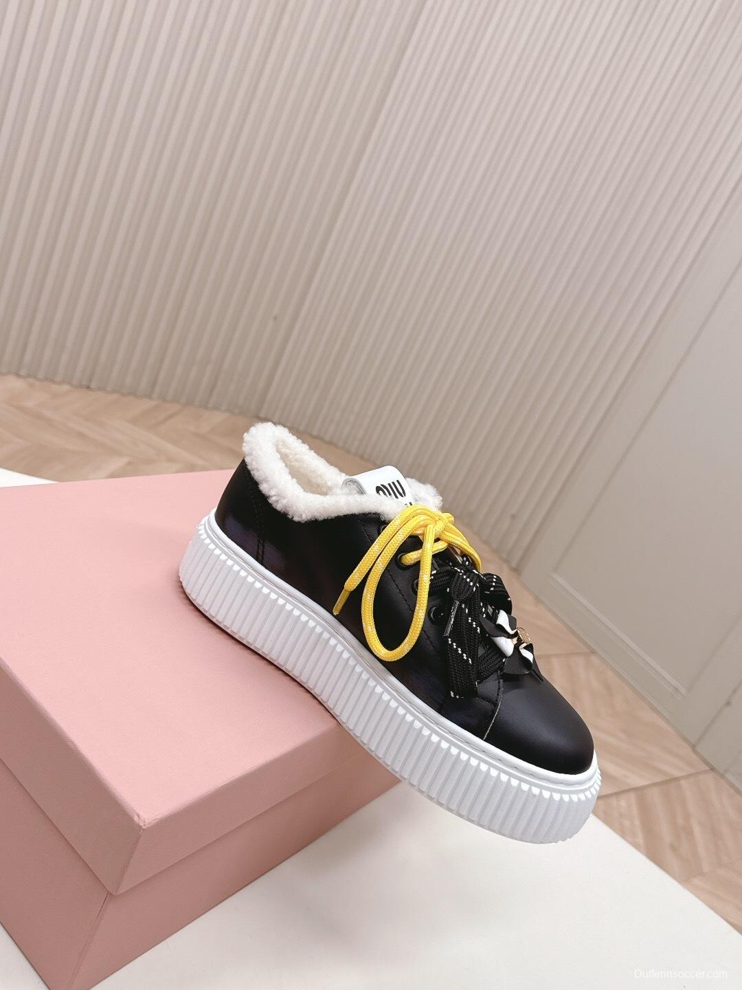 Miu Miu 3D Embroidered Platform Casual Shoes - LY00320/LY00340