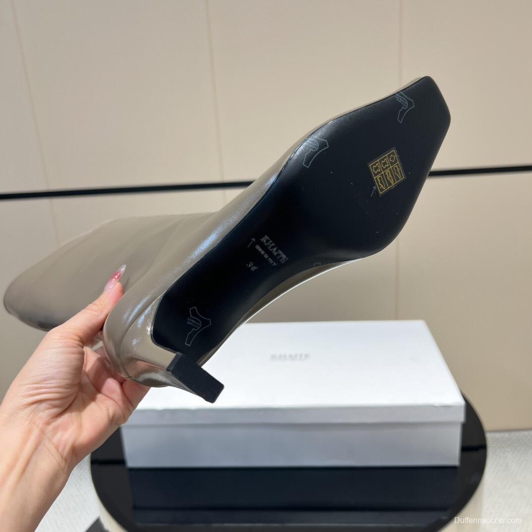 Khaite 2025/SS Square Toe Slip-On High Boots - KFY00490