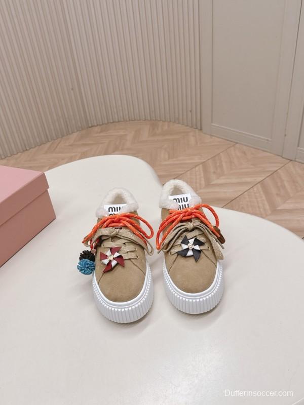 Miu Miu 3D Embroidered Platform Casual Shoes - LY00320/LY00340