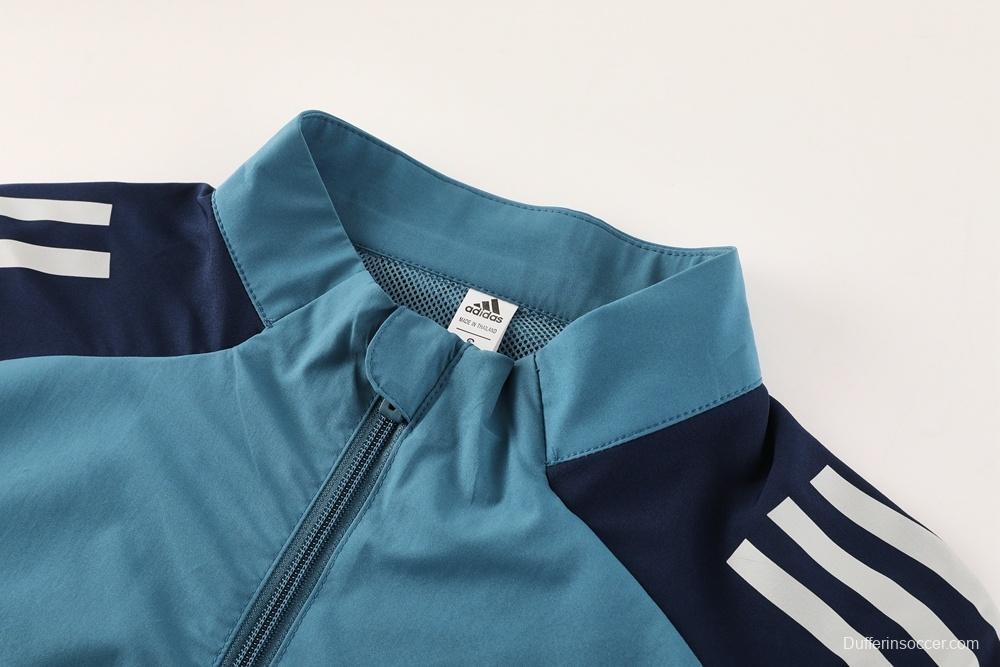 25/26 Arsenal Blue Full Zipper Jacket+Long Pants S-3XL