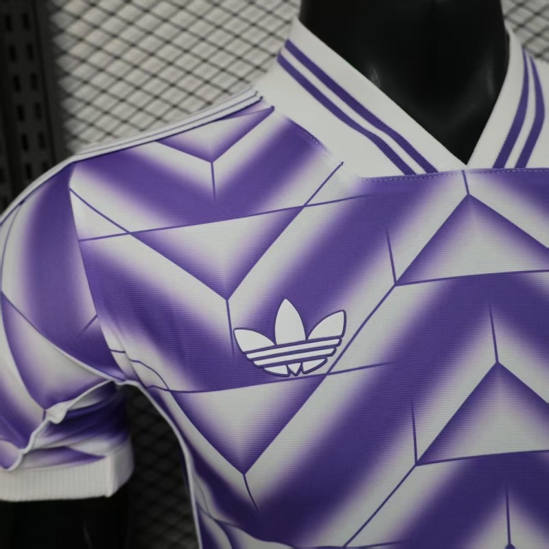 25/26 Player Version  Real Madrid Third Purple with Chevron Gradient Pattern Jersey