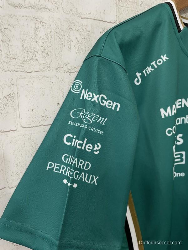 2025 F1 Aston Martin Aramco F1 Team Dark Green with Gold Trim Jersey