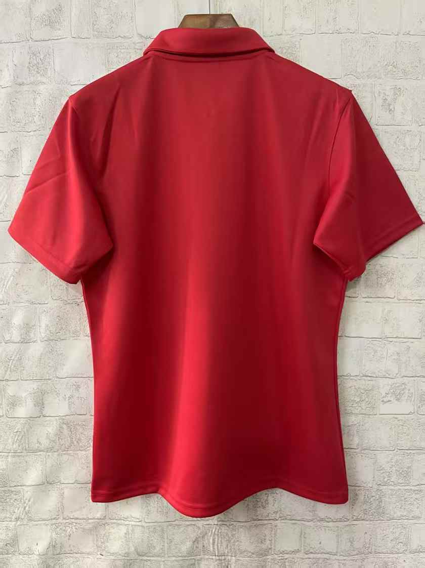 25/26 F1 Scuderia Ferrari Red with White Shoulder Stripes Polo Jersey