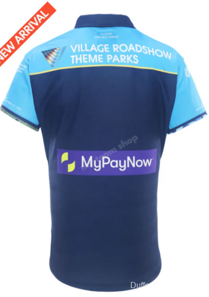 25/26 Gold Coast Titans Navy Blue with Sky Blue and Gold Chevrons Jersey