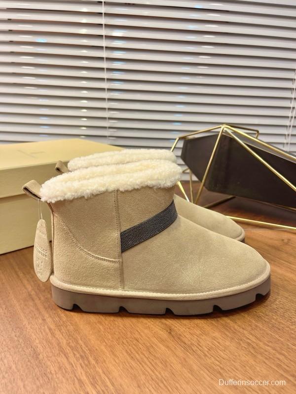 Brunello Cucinelli Winter New Snow Boots Sheepskin Buns Boots - AS00350