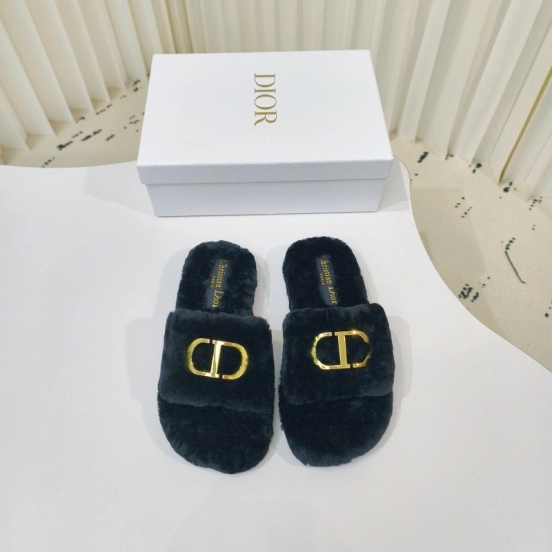 Dior Metal Buckle Wool Slippers Series - LY00280
