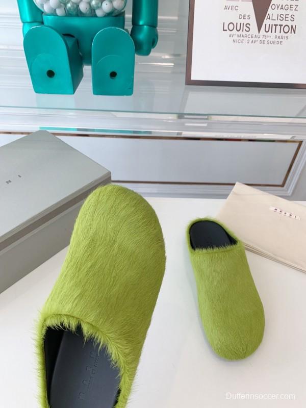 Marni 2025/SS Mule Shoes with Pony Hair - LY00