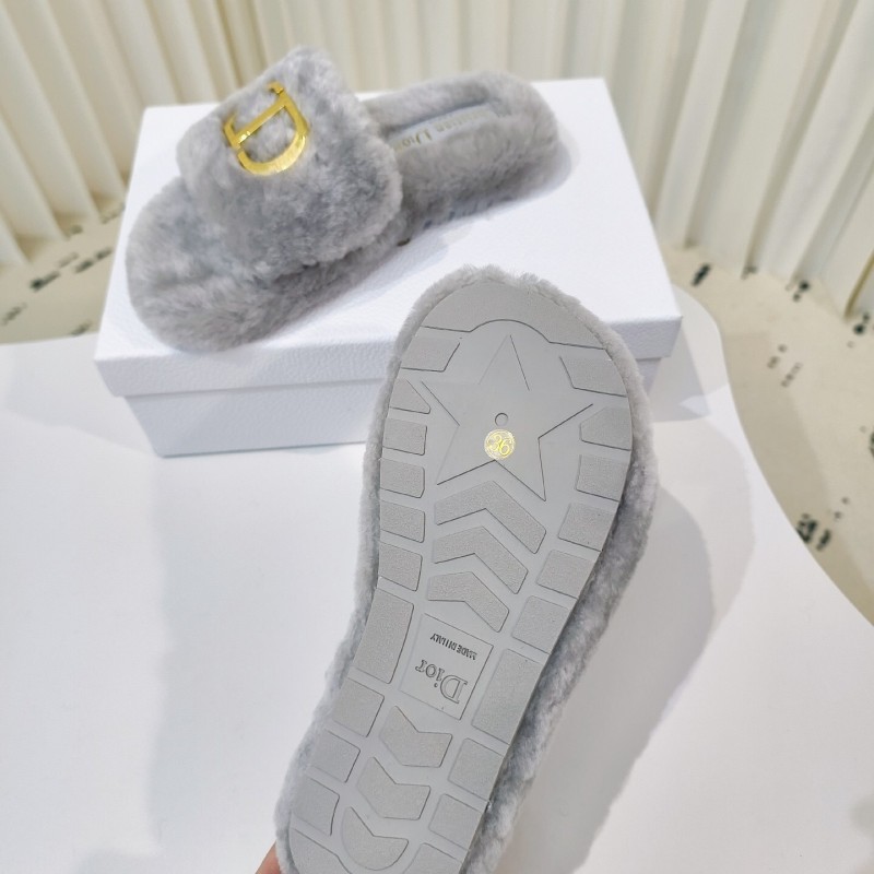 Dior Metal Buckle Wool Slippers Series - LY00280