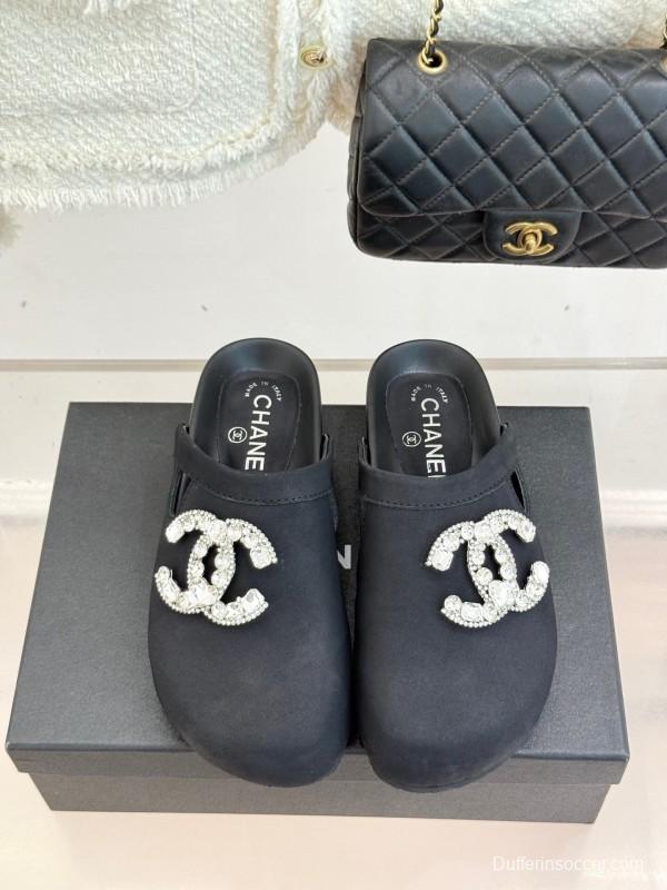 Chanel Classic CC Crystal Birkenstock Sandals - KFY00280