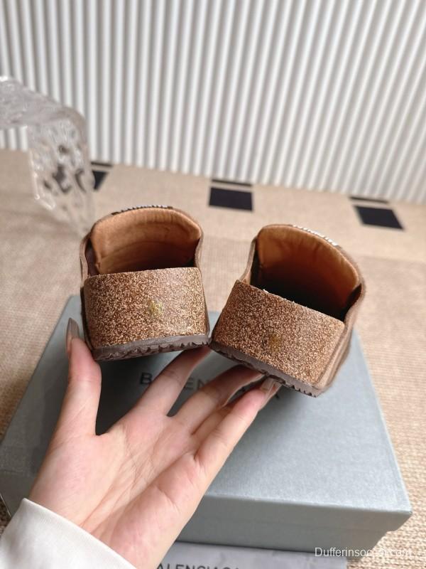 Balenciaga x Birkenstock Boston Closed-Toe Soft Footbed Platform Sandals - AS00260