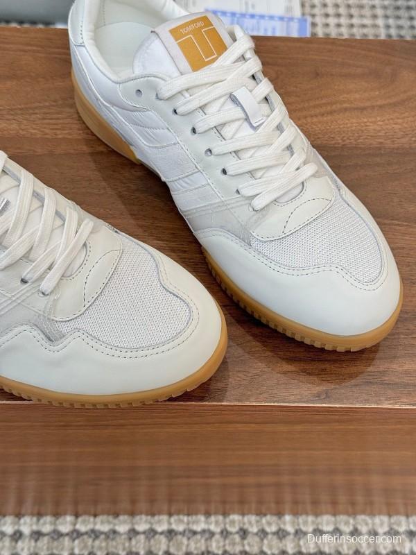 Tom Ford 2025 SS Casual Sneakers with Classic Color Blocking and Imported Leather Insole - AS00350