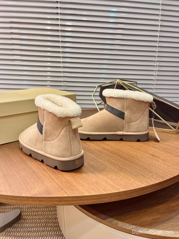 Brunello Cucinelli Winter New Snow Boots Lamb Fur Buns Boots - AS00350