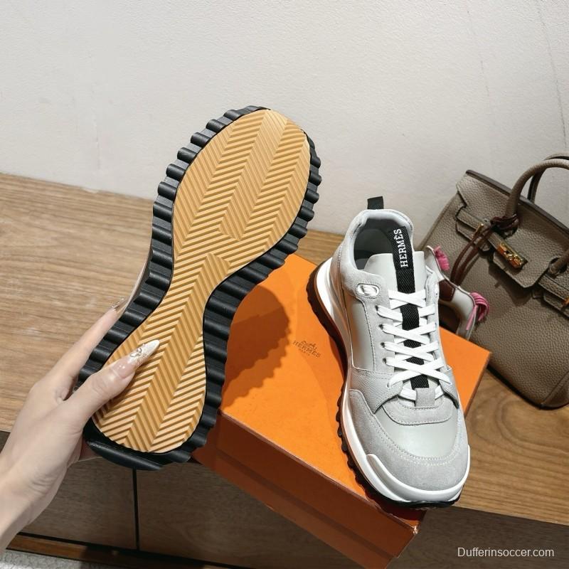 Hermès 2025/SS Autumn Winter New Boot-Type Shoes with British Color Blocking Design - AS00410