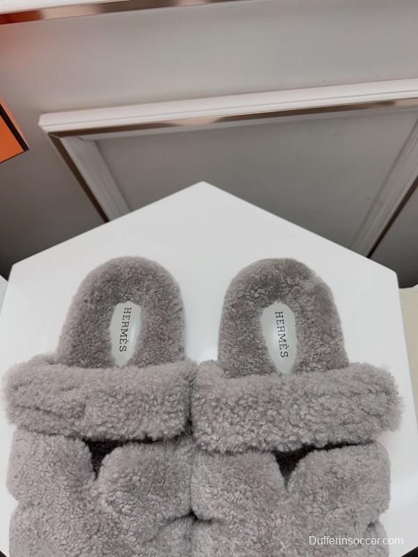 H Erijus Shoes 2025/SS Teddy Wool Slippers - LY00270