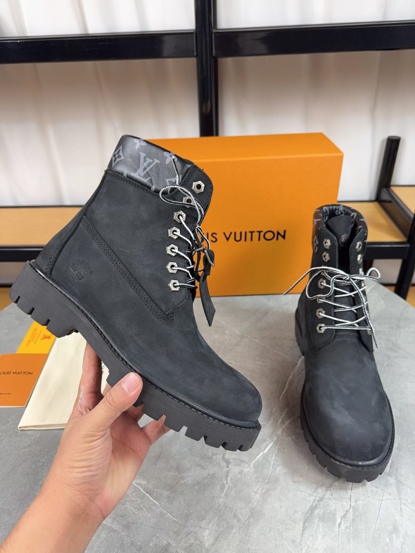 Timberland x LV Monogram Ankle Boots Waterproof Suede - LY00380