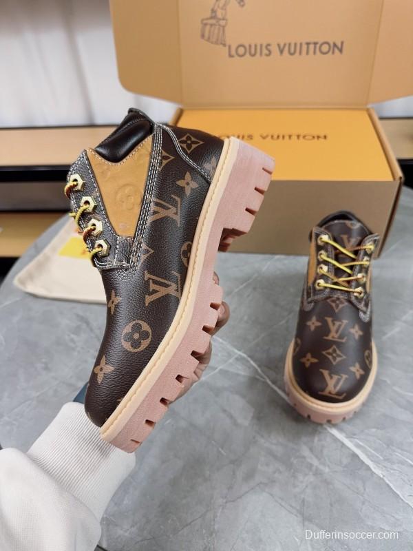 Timberland LV Monogram Waterproof Suede Leather 6-Inch Boots - LY00370