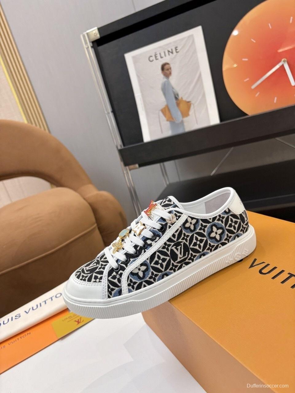 Louis Vuitton Lagoon Series Denim Sneakers with Buckle - AS00300