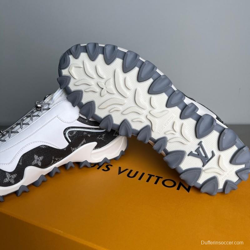 LV RUSH Calfskin Metal LV Circle Accessory Slip-Resistant Low-Top Casual Lifestyle Shoes - YC