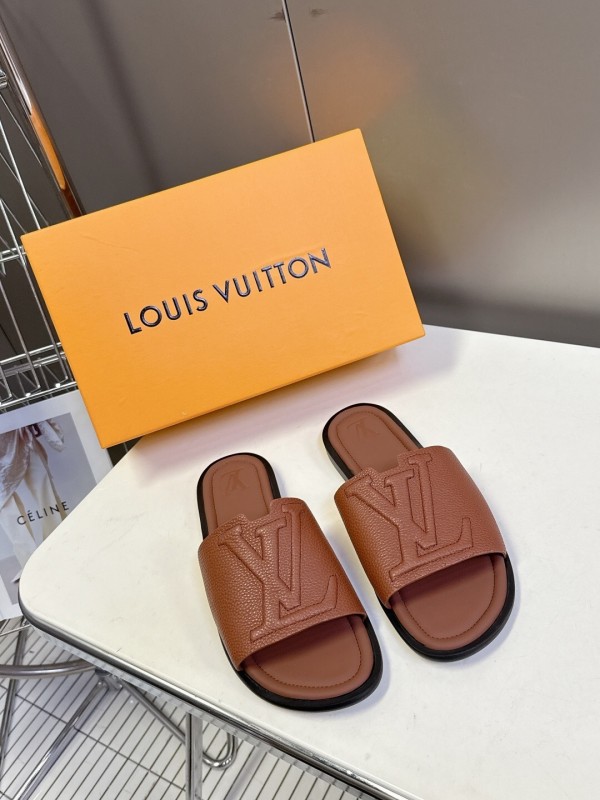 Louis Vuitton Venice Series Sandals with Monogram Embossing and Adjustable Strap - KFY00220