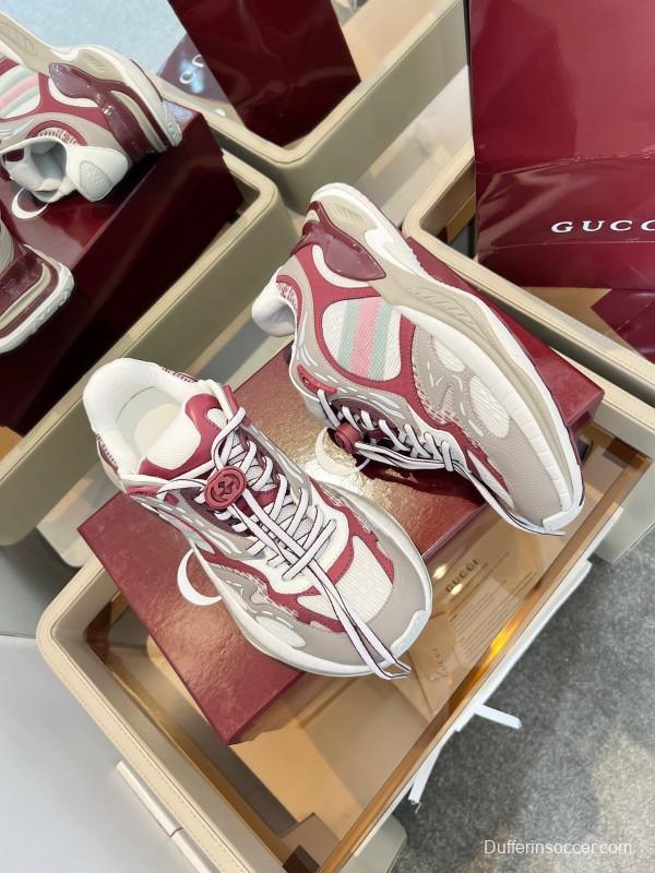 Gucci 2025 SS Collection 2.0 Sneakers with Reflective Stripes and Retro Design - AS00450