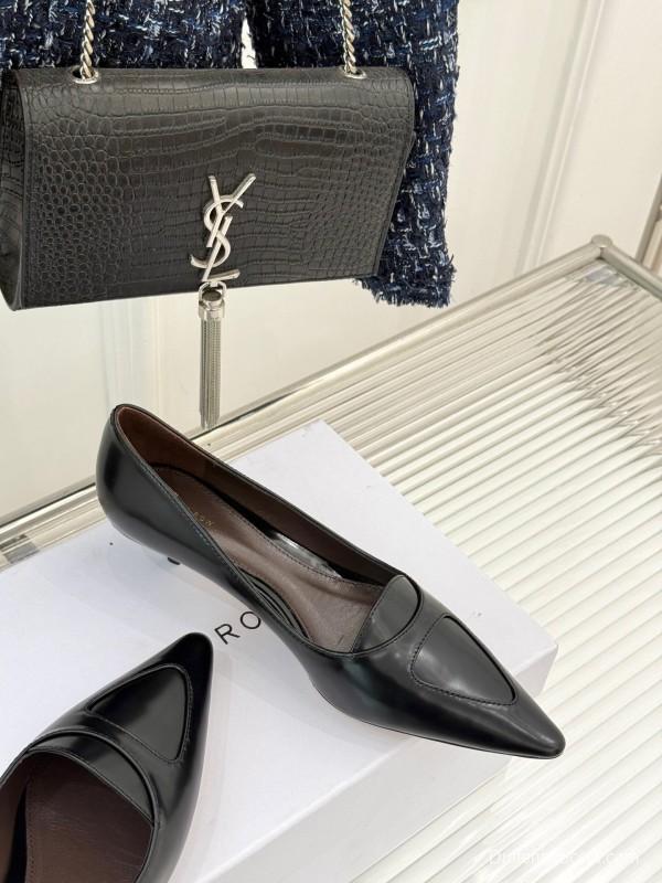 The Row Kitten Heel Pointed Toe High Heels Minimalist Design - KFY00320