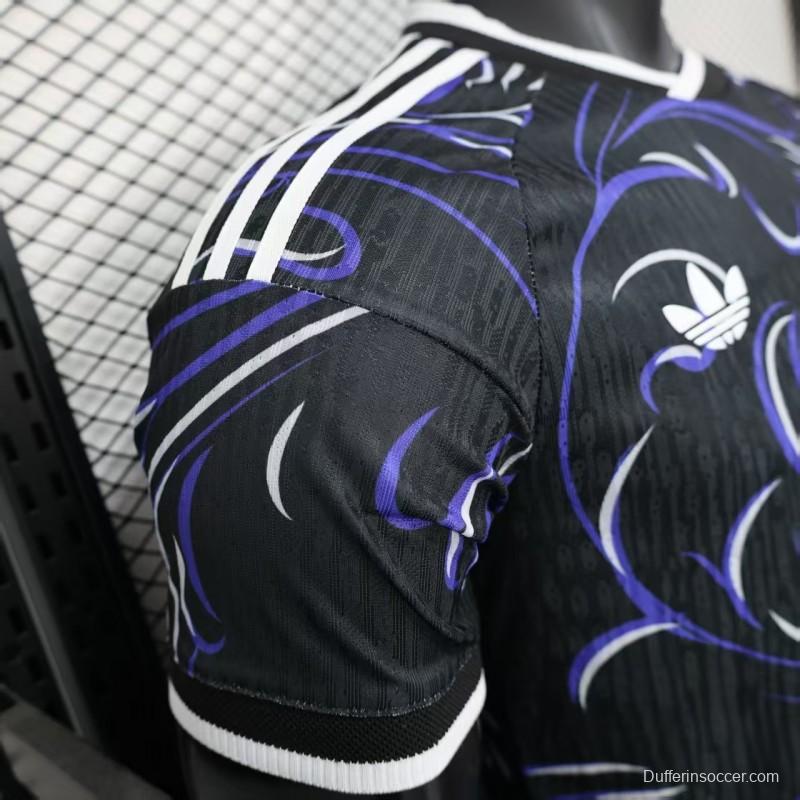 Player Version 2026 Argentina Third Black with Artistic Swirl Pattern Jersey