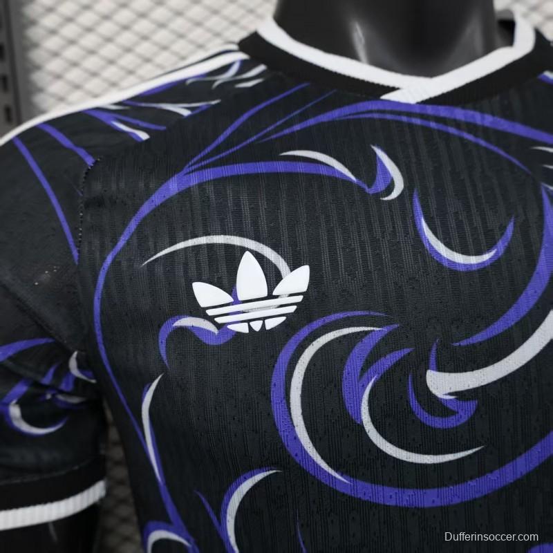 Player Version 2026 Argentina Third Black with Artistic Swirl Pattern Jersey