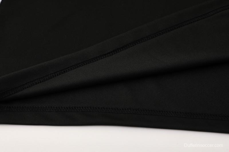 25/26  Adidas Black Full zipper Jacket Tracksuit+ long pants