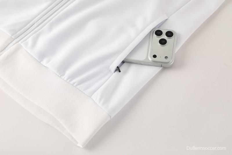 25/26 Napoli  White  Full zipper Jacket Tracksuit+ long pants