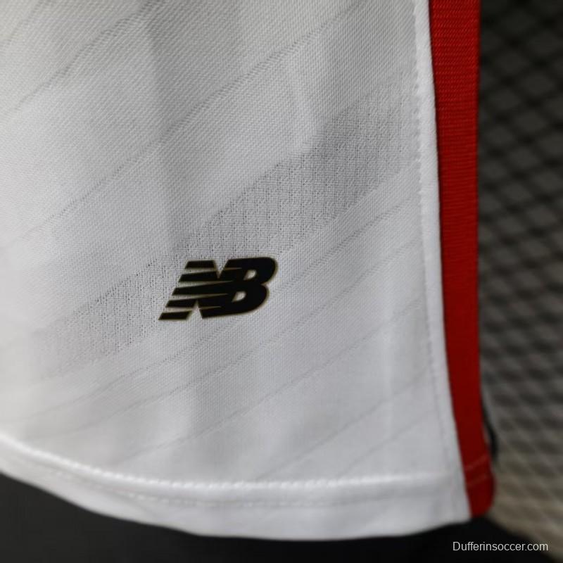 Player Version 26/27  São Paulo FC White with Red and Black Horizontal Stripes Jersey