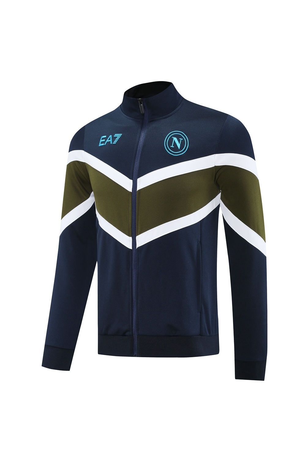 26/27 Napoli Navy Blue  Full Zipper Jacket Tracksuit + Long Pants