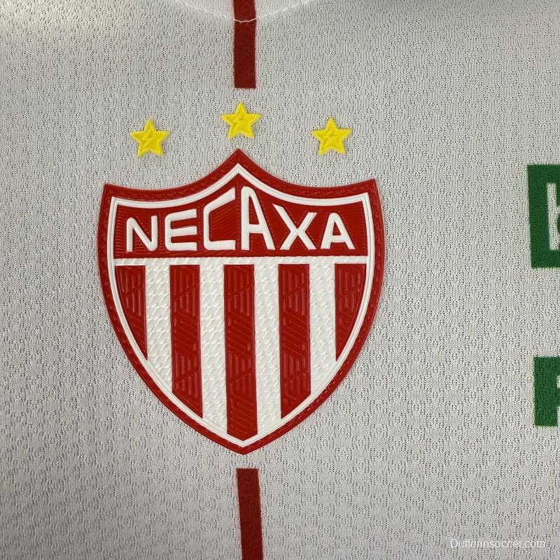 Player Version 25/26 Club Necaxa White with Red Pinstripe Jersey