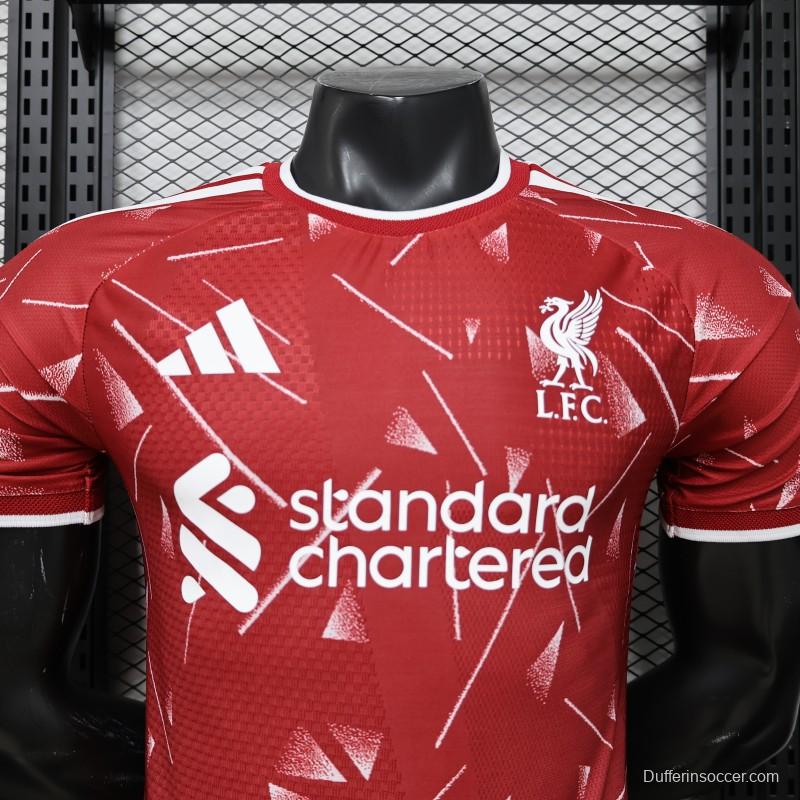 Player Version 26/27 Liverpool Red with Geometric Shatter Pattern Home Special Edition Jersey