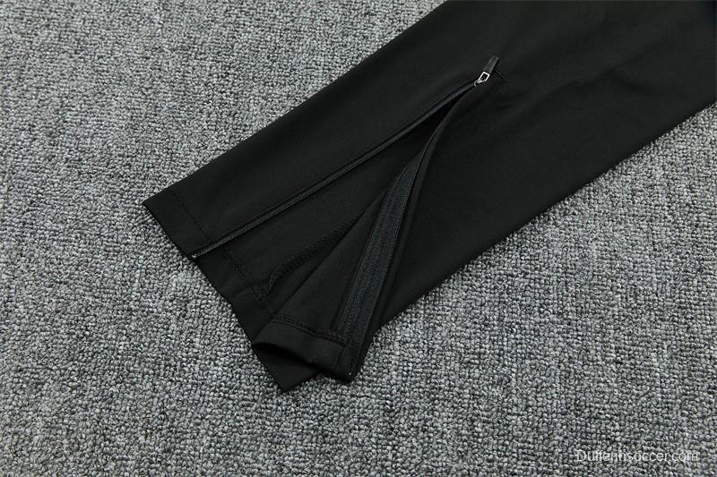 2026 Netherlands Black & Orange  Half Zipper Jacket Tracksuit + Long Pants