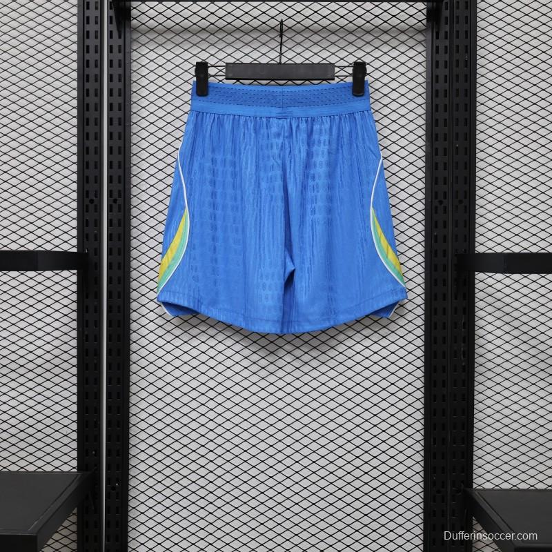 Player Version 26/27 Brazil  Royal Blue Jacquard Stripe Away Shorts