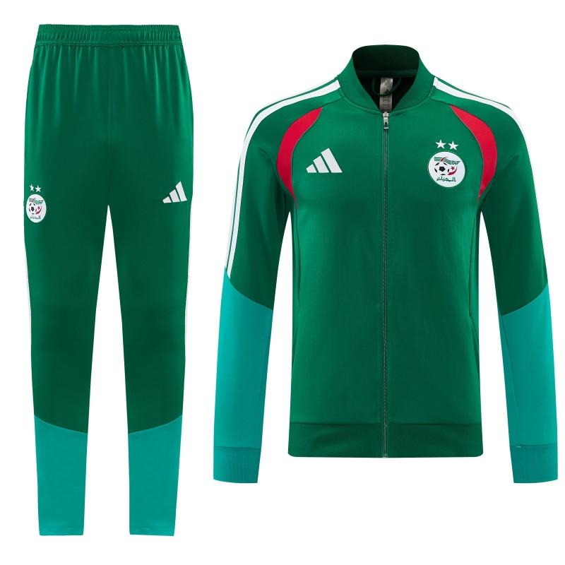26/27 Algeria  Dark Green  Zipper Training Jacket Tracksuit + Long Pants (Adidas)