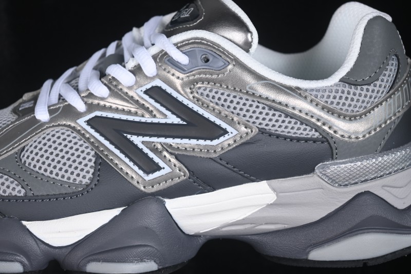 New Balance 9060 Retro Running Shoes with ABZORB Cushioning and Suede Overlays - U906051K