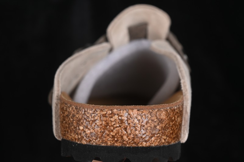 Birkenstock Sandals Series 0560771 Grey Knit with Soft Leather and Lambswool Lining