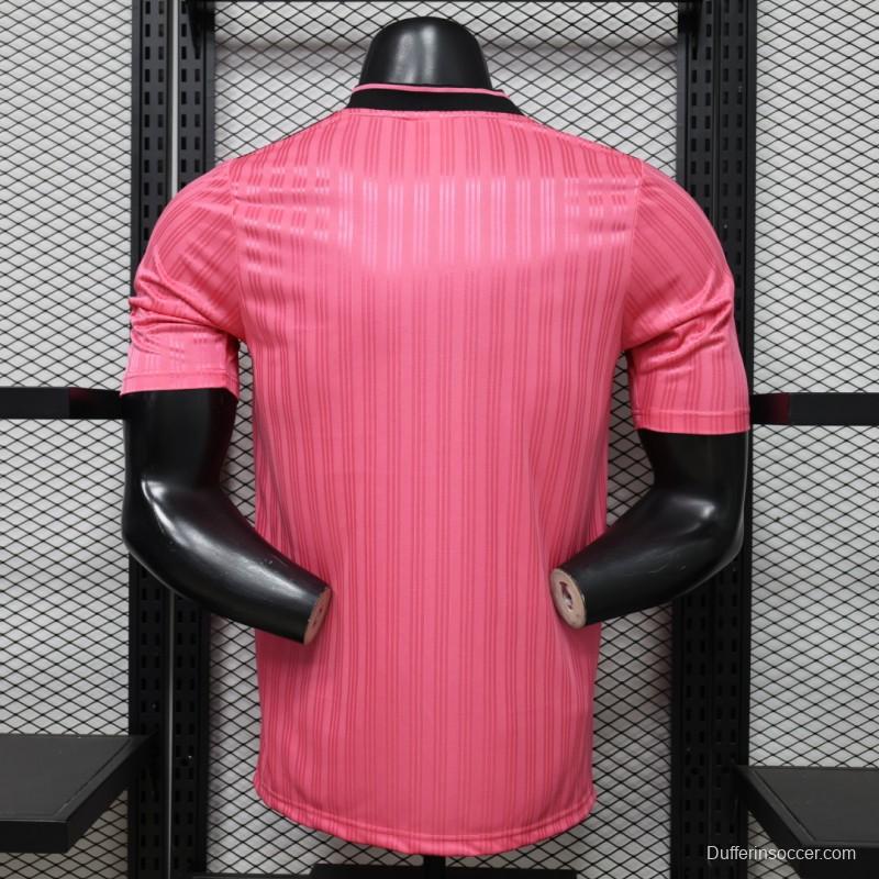 Player Version 2026 Adidas Originals Pink Stripe Retro Football Jersey
