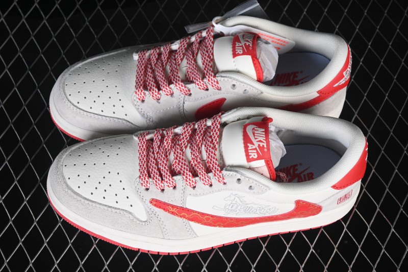 Nike Air Jordan 1 Low AJ1 Year of the Horse Limited Edition Custom Retro Basketball Shoes - JW1188-182