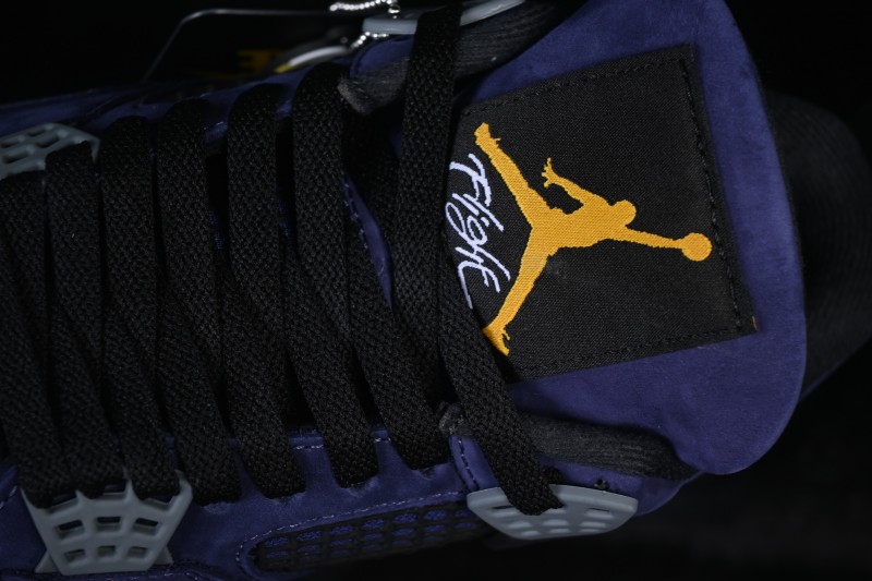 Jordan Air Jordan 4 Retro Lakers Sneakers with Premium Leather Upper - FV5029-500